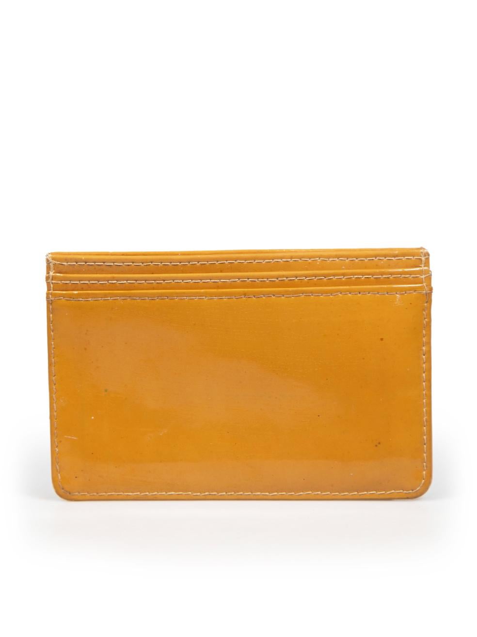 Chanel 2002-2003 Brown Patent CC Logo Cardholder In Excellent Condition In London, GB