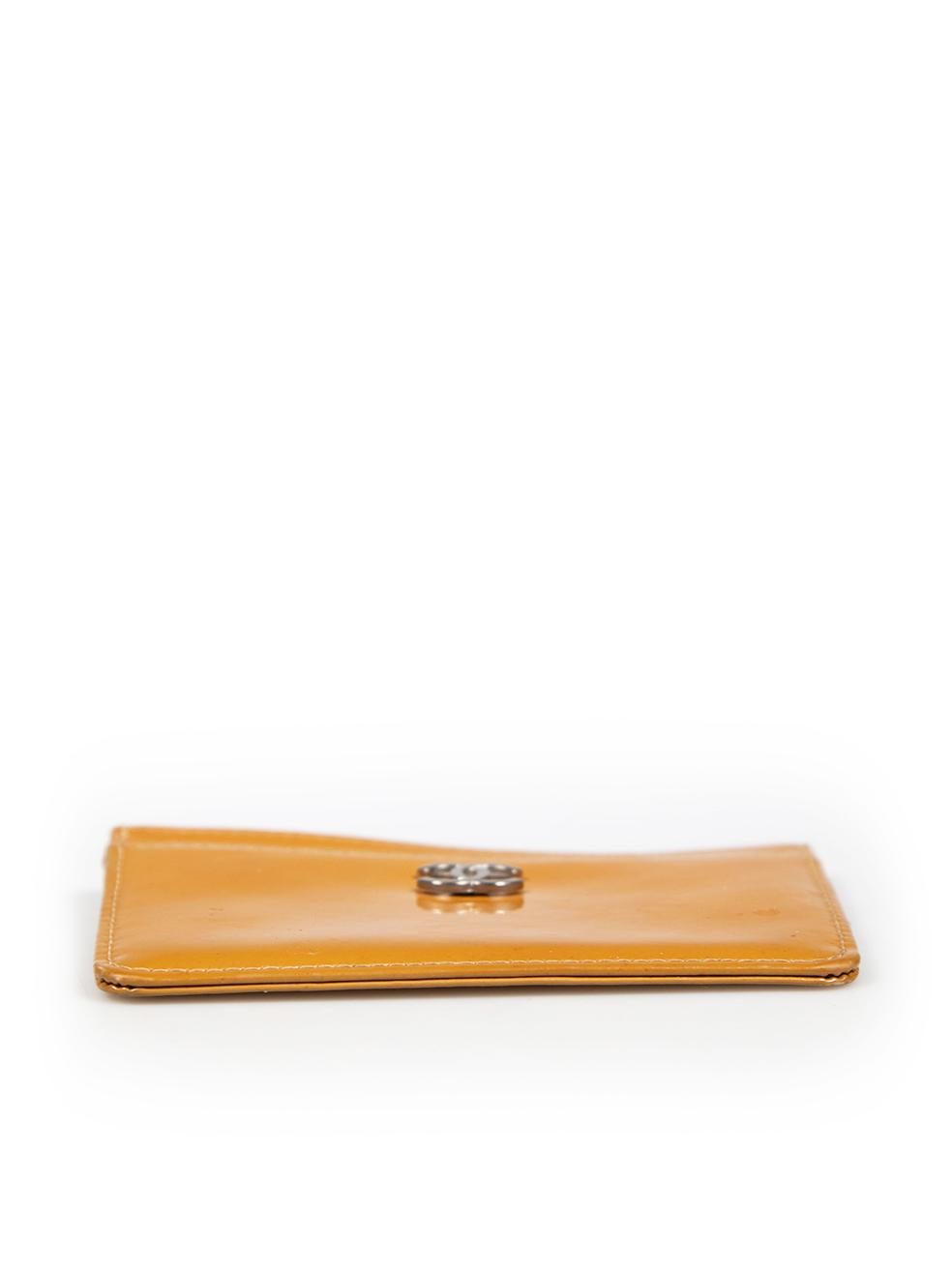 Women's Chanel 2002-2003 Brown Patent CC Logo Cardholder