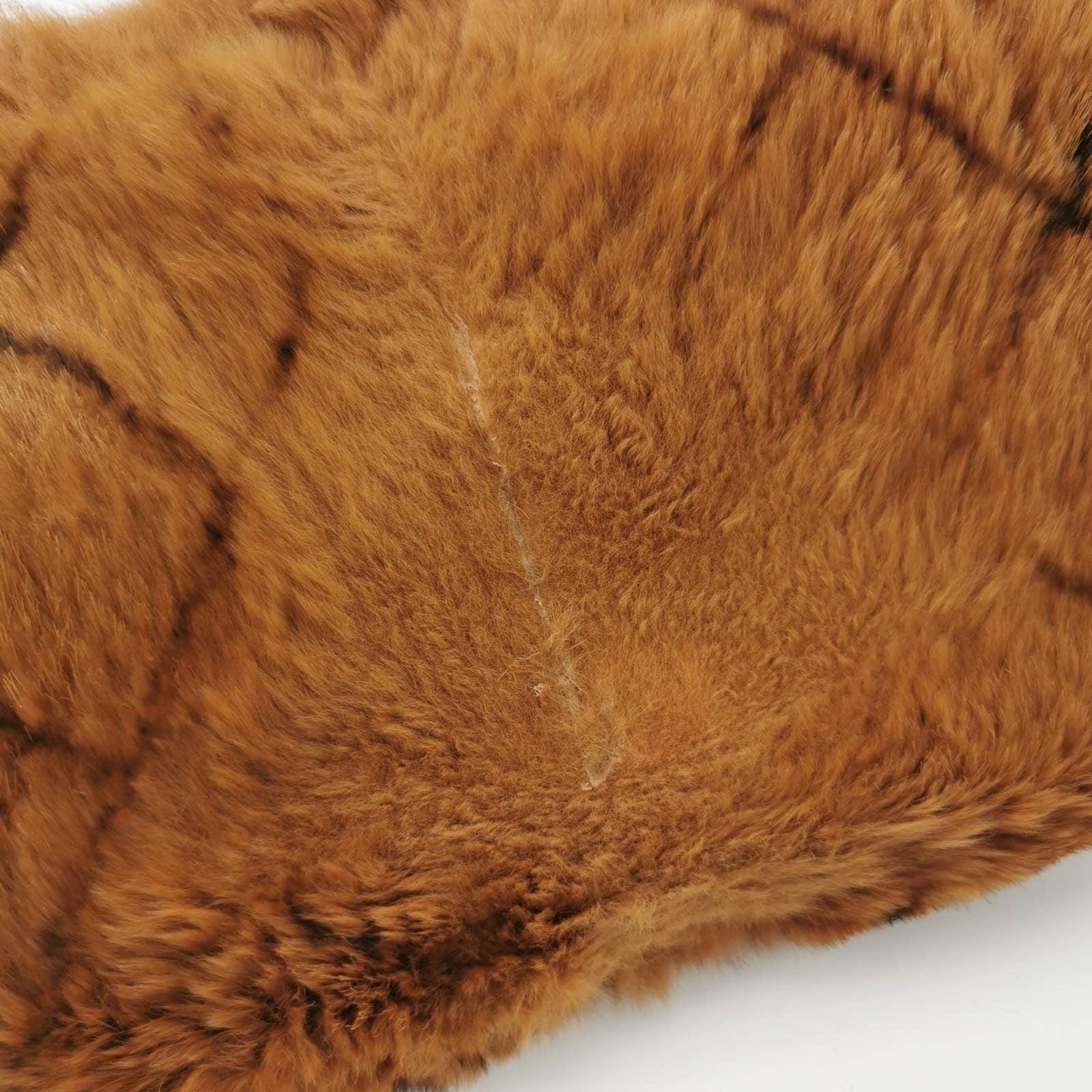 Chanel 2002 Brown Lapan Rabbit Fur Vintage Flap Bag 11