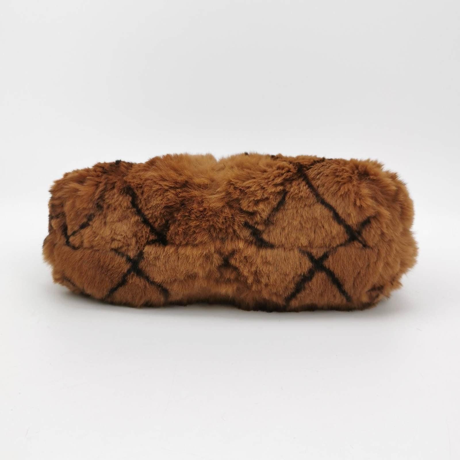 Chanel 2002 Brown Lapan Rabbit Fur Vintage Flap Bag 1