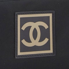 Chanel 2002 Nylon Microfiber Travel Carry On Toiletry Gadget Cosmetic Pouch Bag