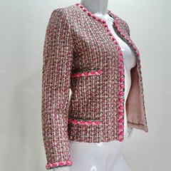 Chanel 2002 Pink Tweed Evening Jacket