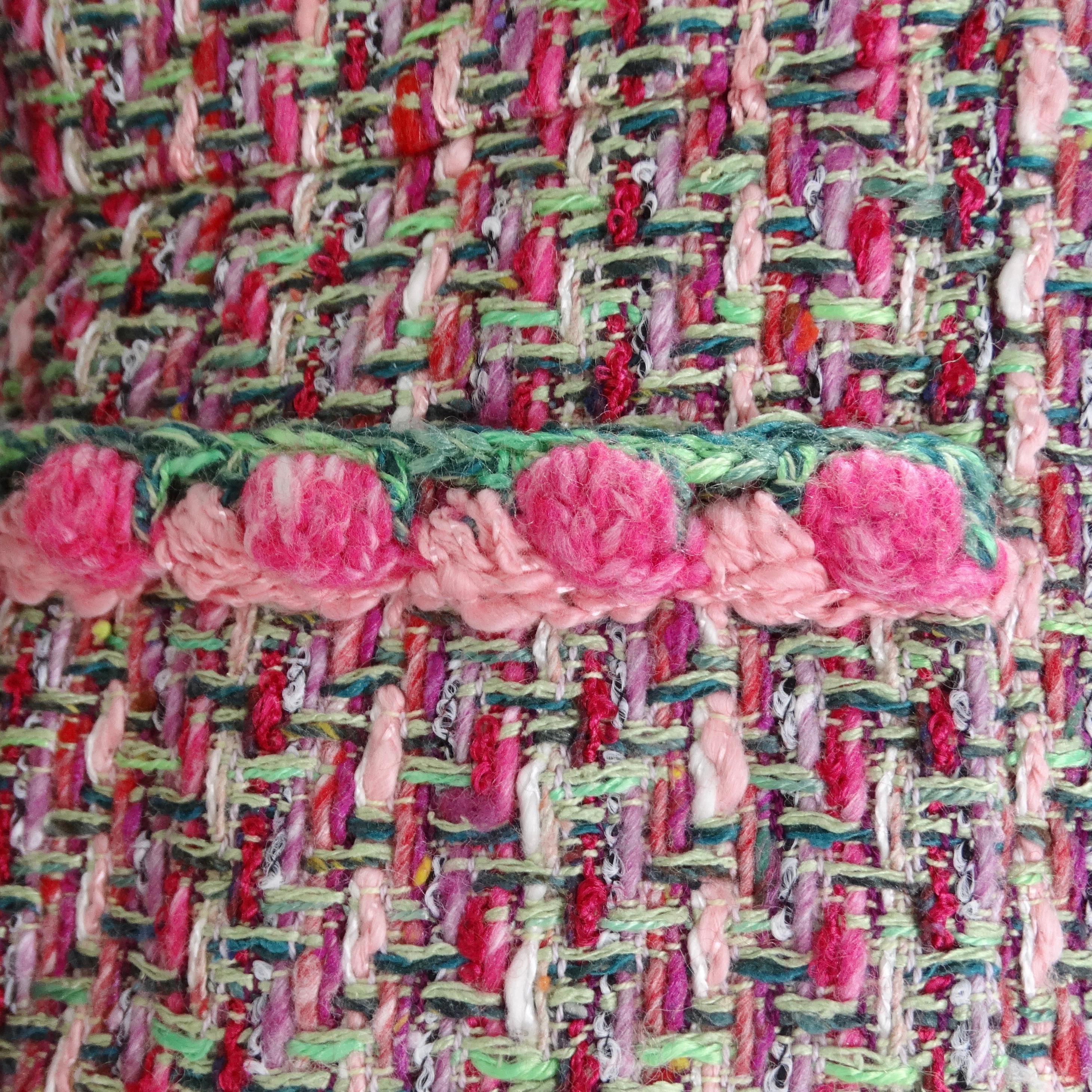 Veste de soirée Chanel 2002 en tweed rose Pour femmes en vente