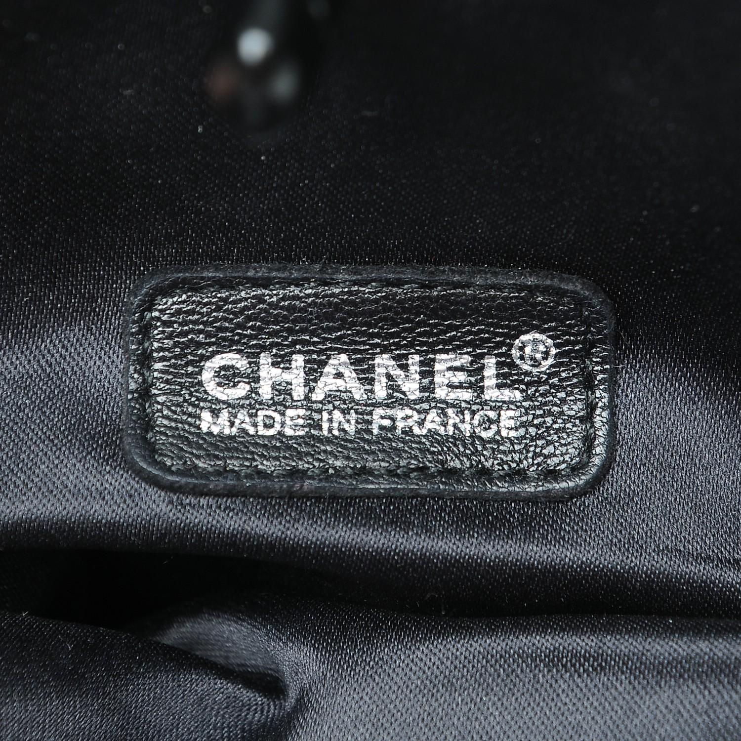 Chanel 2002 So Black CC Micro Mini CC Microfiber Nylon Pochette Satchel Tasche  im Angebot 4