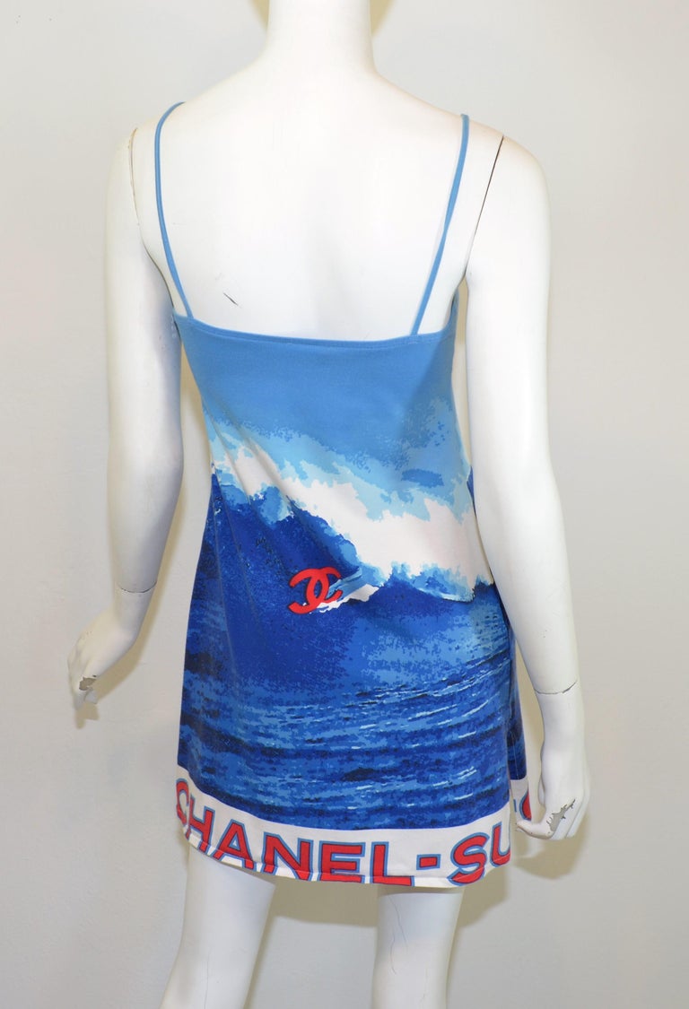 Chanel 2002 Summer Collection Surf Print Dress at 1stDibs | chanel surf  dress, chanel 2002 surf dress, chanel surf collection