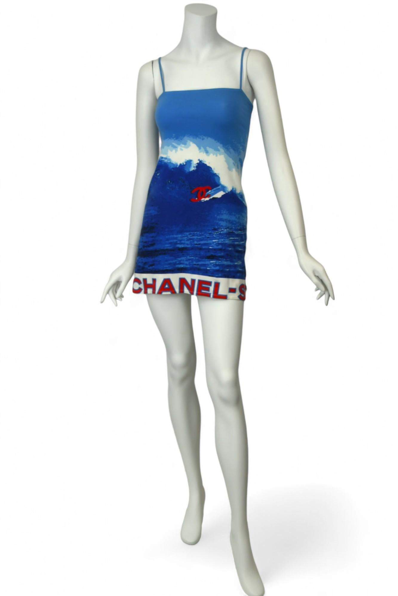 Chanel 2002 Surf-Line Camisole-Kleid  Größe US 6 (Grau) im Angebot