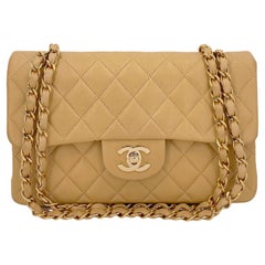 Chanel 2002 Vintage Red Caviar Small Classic Double Flap Bag 24k GHW 66396  For Sale at 1stDibs
