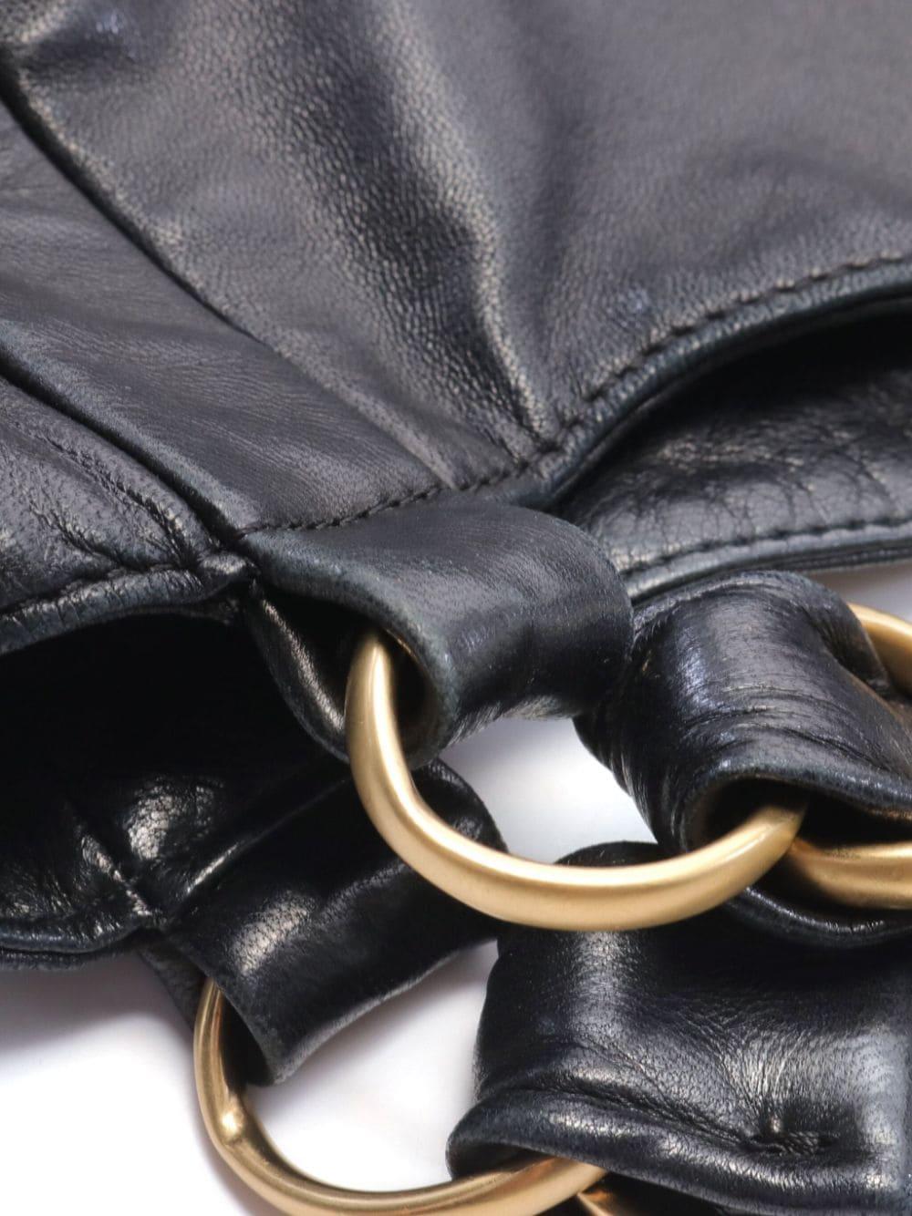 Chanel 2002 Vintage Calfskin Leather Hobo Shoulder Tote Bag 2