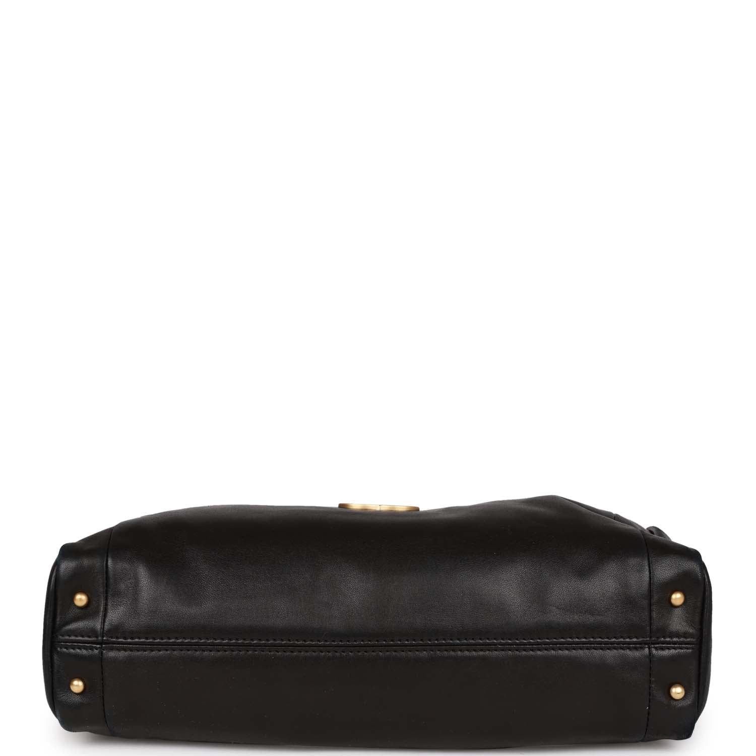 Chanel 2002 Vintage Calfskin Leather Hobo Shoulder Tote Bag 3