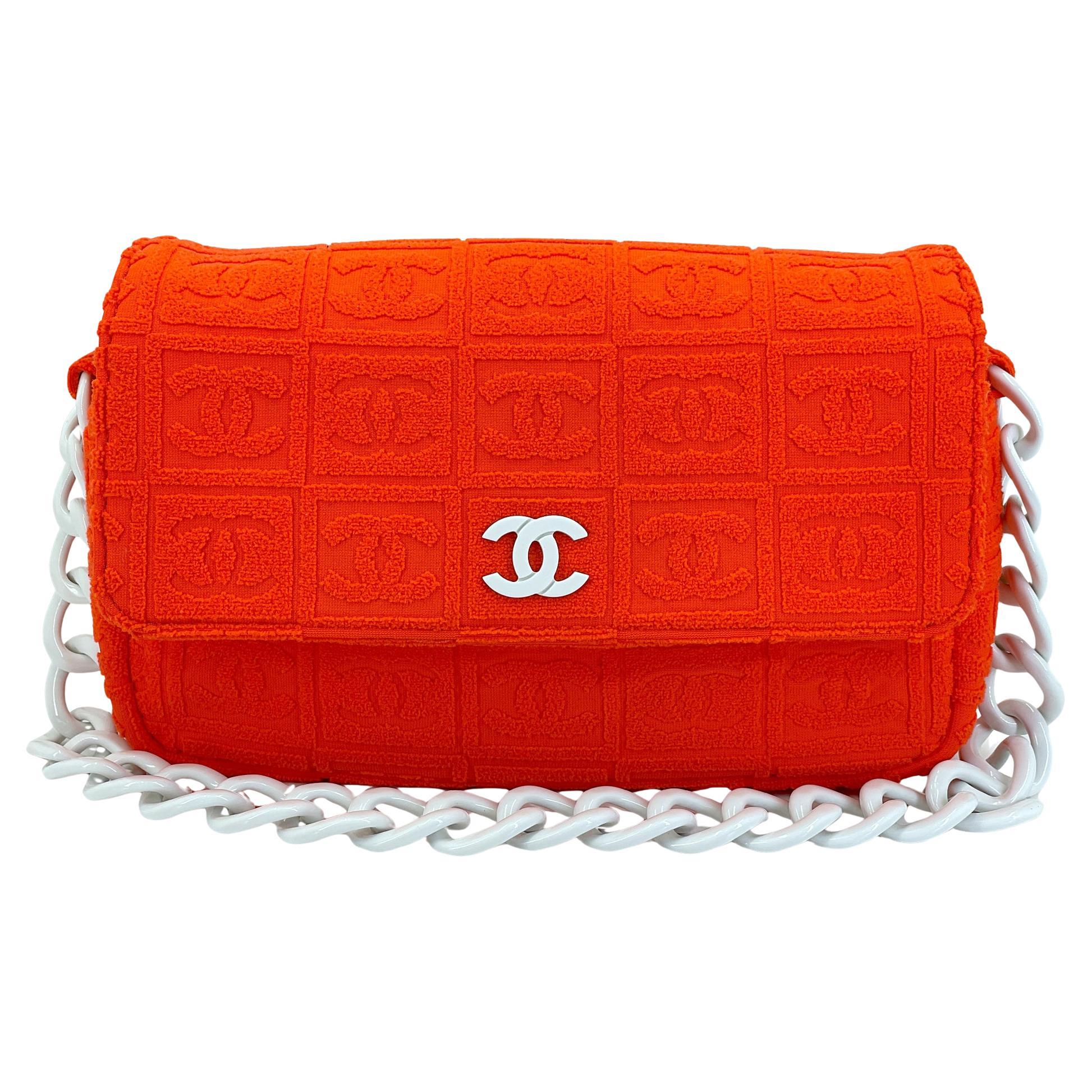 Chanel 2002 Vintage By Terry Sport Line Flap Résine Chaîne 68957