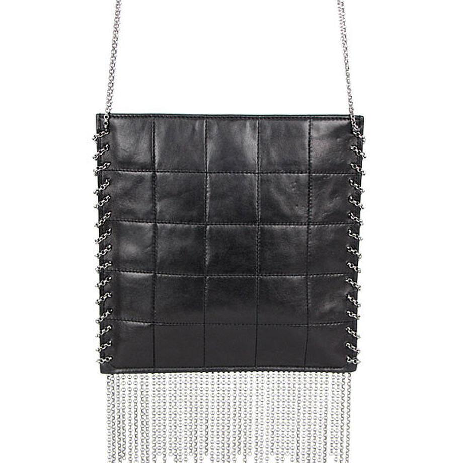 Chanel 2002 Vintage Edgy Punk Fringe Chain Quilted Mini Tote Crossbody Bag For Sale 9