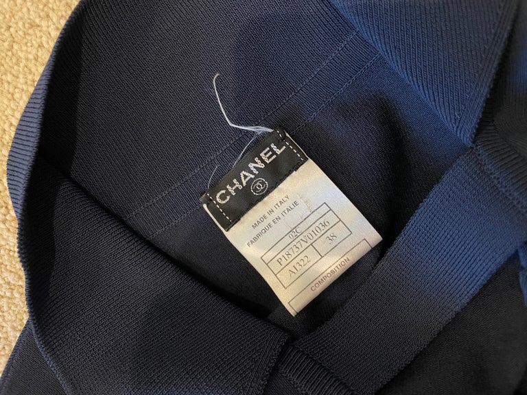 Chanel vintage navy velvet pants 2002's Winter collection