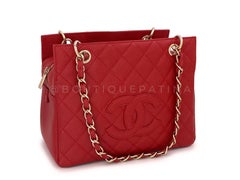 Chanel 2002 Vintage Rot Kaviar Petite Timeless Tote PTT Tasche 24k GHW 65707