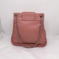 Chanel 2003-2004 Rose Pink Grained Calfskin Reissue Mademoiselle Lock Bucket Bag