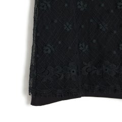 Chanel 2003 AH Jupe Dentelle noir FR36 FW Black Full Lace Skirt UK8 US6