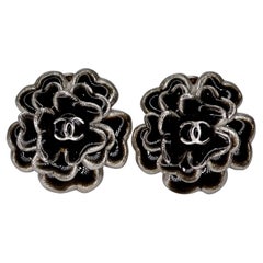 Chanel 2003 Camellia Flower Earrings