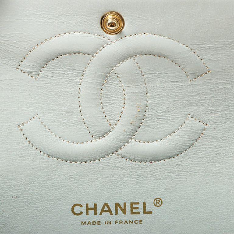 Chanel 2003 Cotton Flower Design Print Classic Flap Chain Bag 25cm For Sale 3