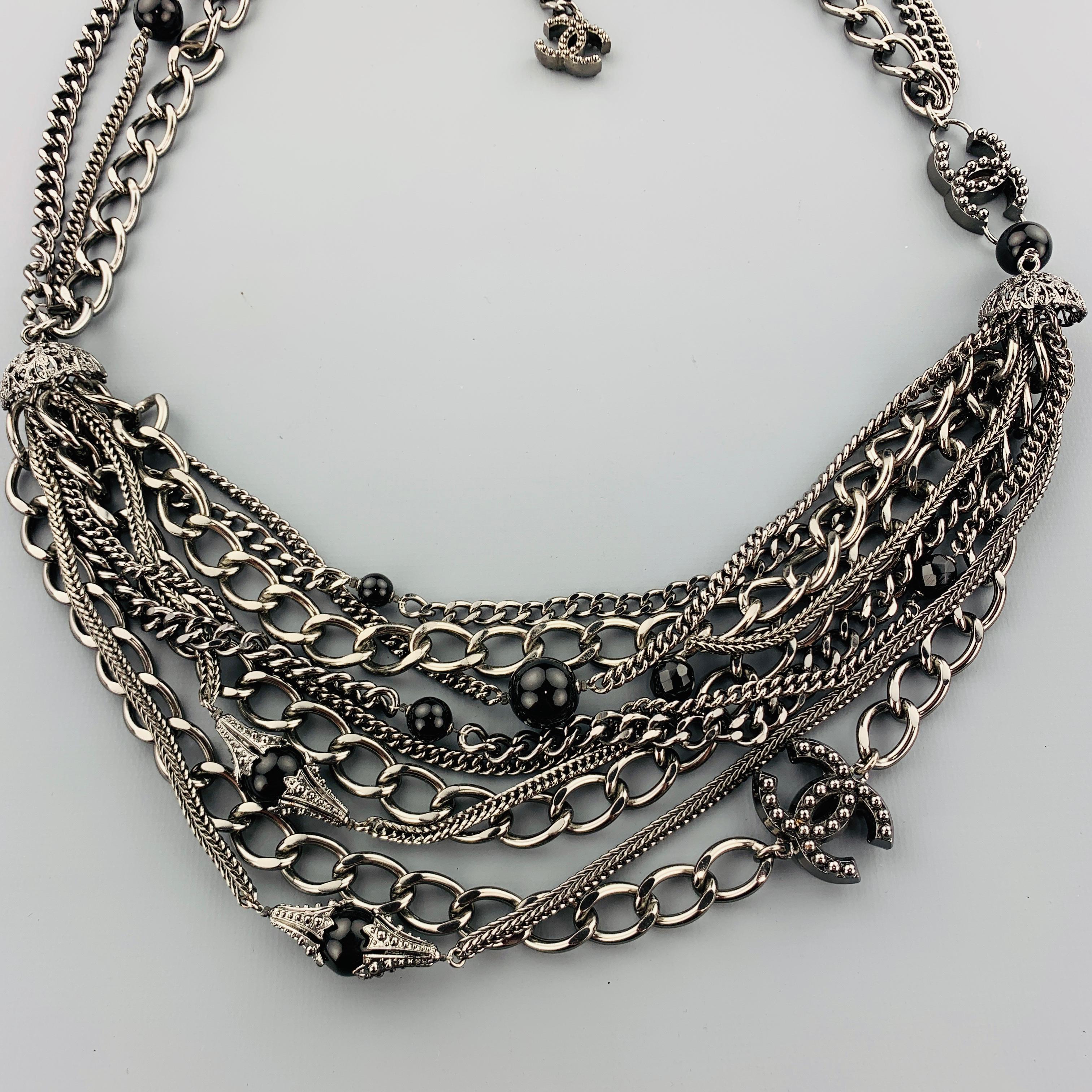 chanel multi strand necklace