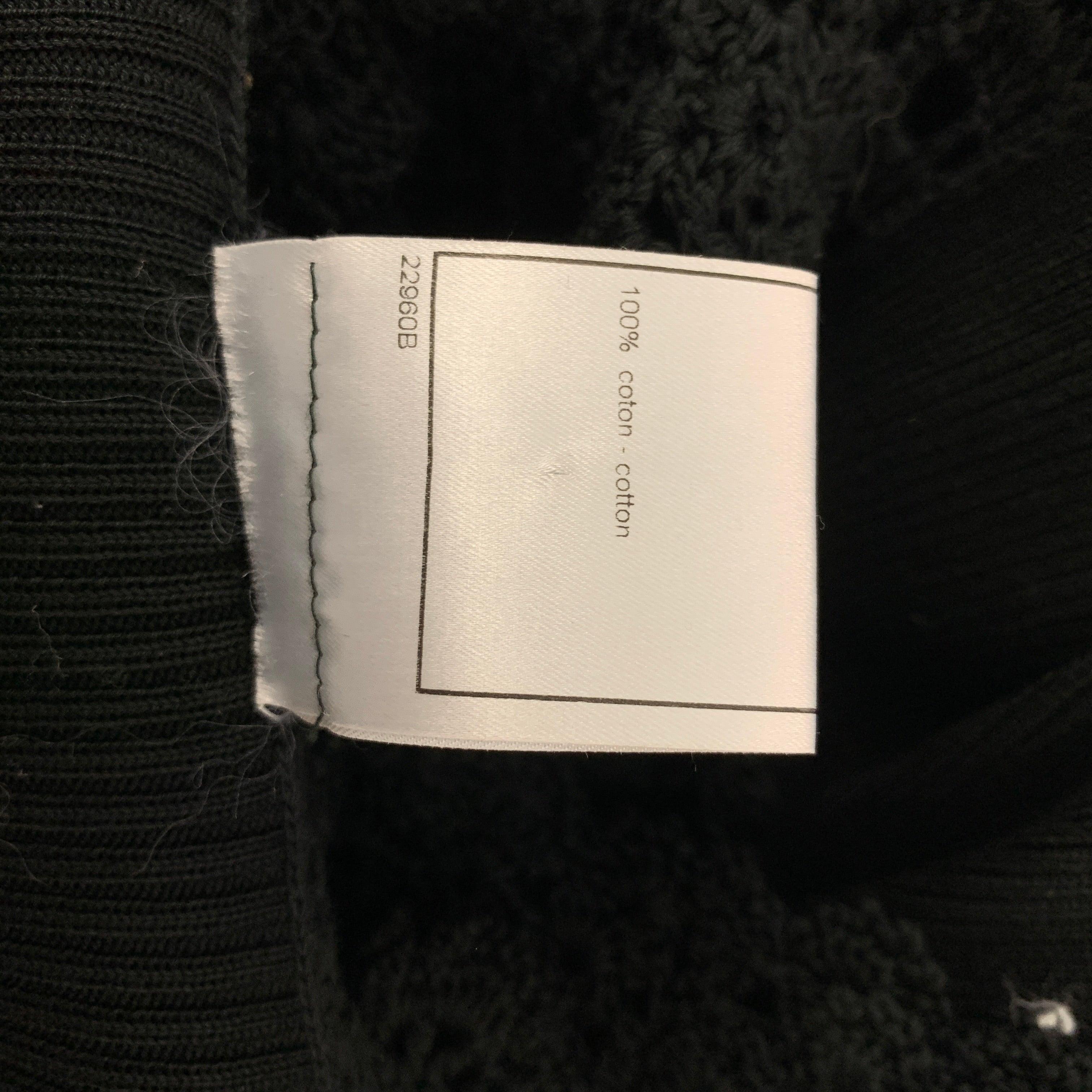 CHANEL 2003 Größe 10 Schwarze lange Strickjacke aus Baumwolle aus Strick im Angebot 3