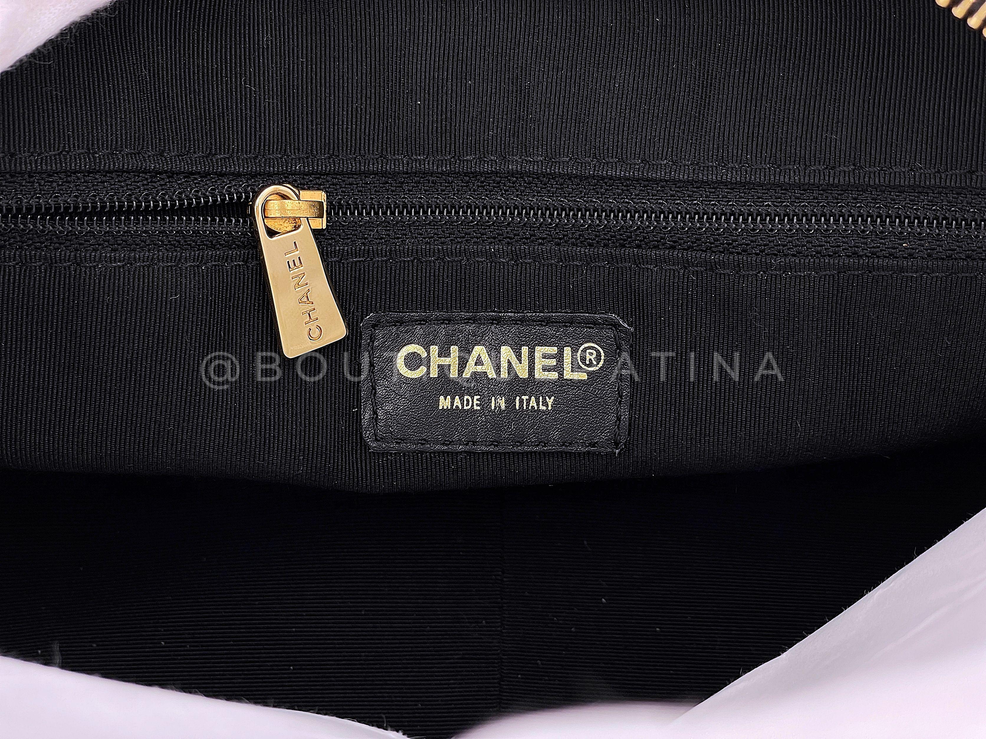 Chanel 2003 Vintage Black Caviar Petite Timeless Tote Bag PTT 24k GHW 67423 en vente 7