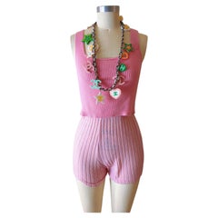 Chanel 2004 Cruise Multicolor Charm Halskette Gürtel Vintage Accessoire