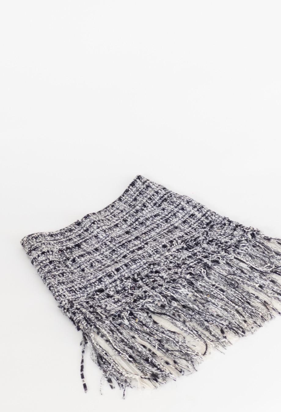 Chanel 2004 Fringe Tweed Skirt In Fair Condition In Melbourne, VIC