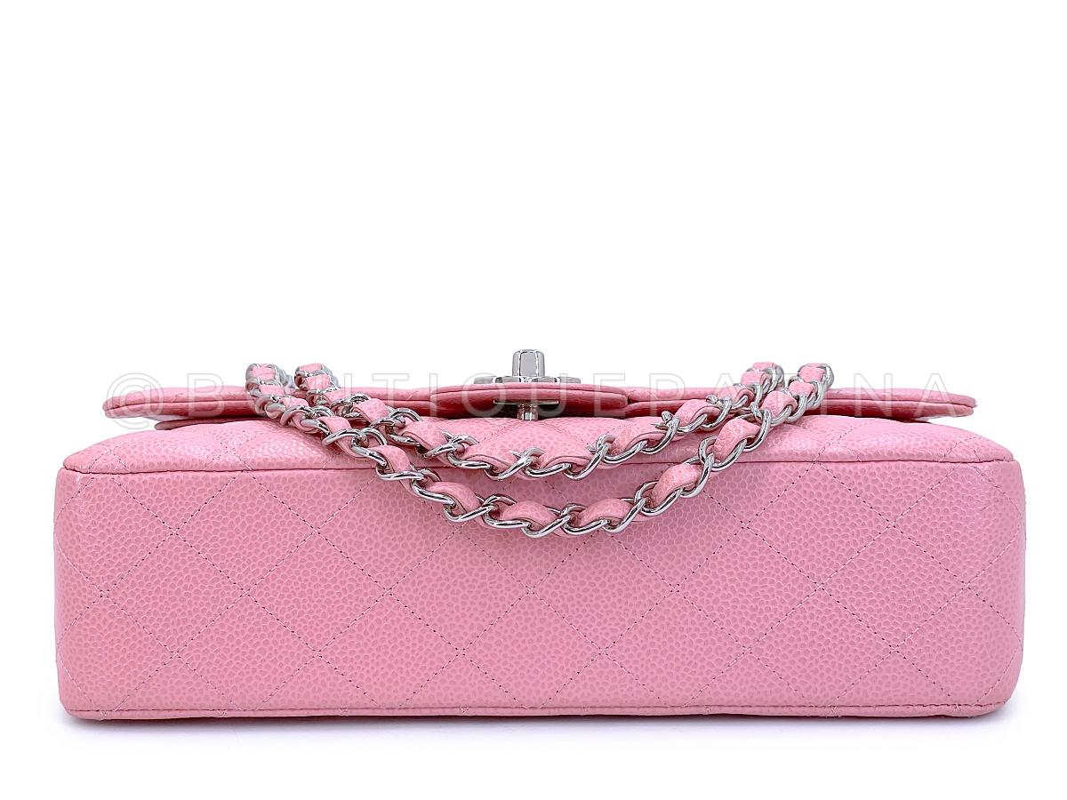 Chanel 2004 Sakura Pink Caviar Medium Classic Double Flap Bag SHW  67868 For Sale 2