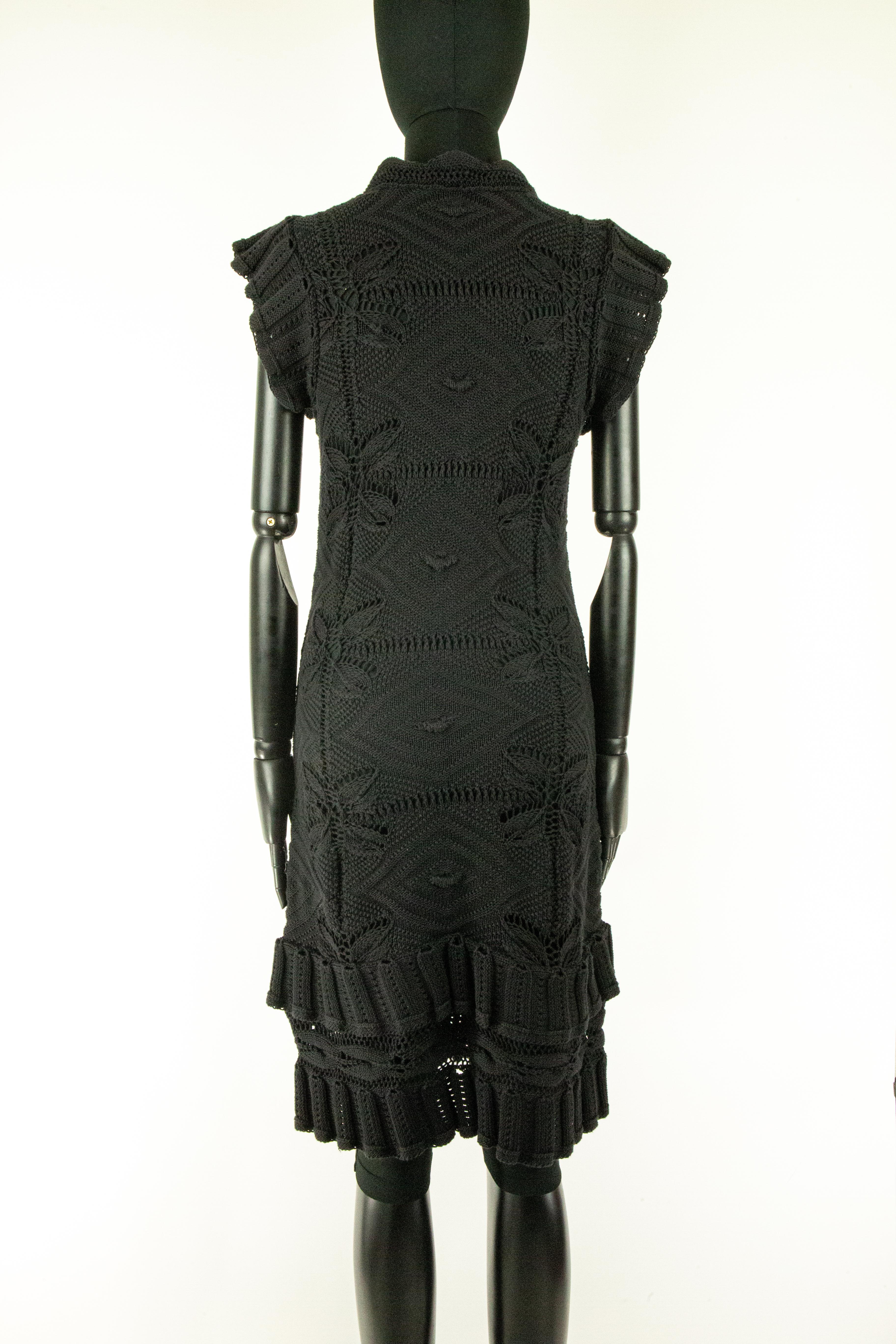 Black Chanel 2004 Summer Collection Crochet Dress For Sale