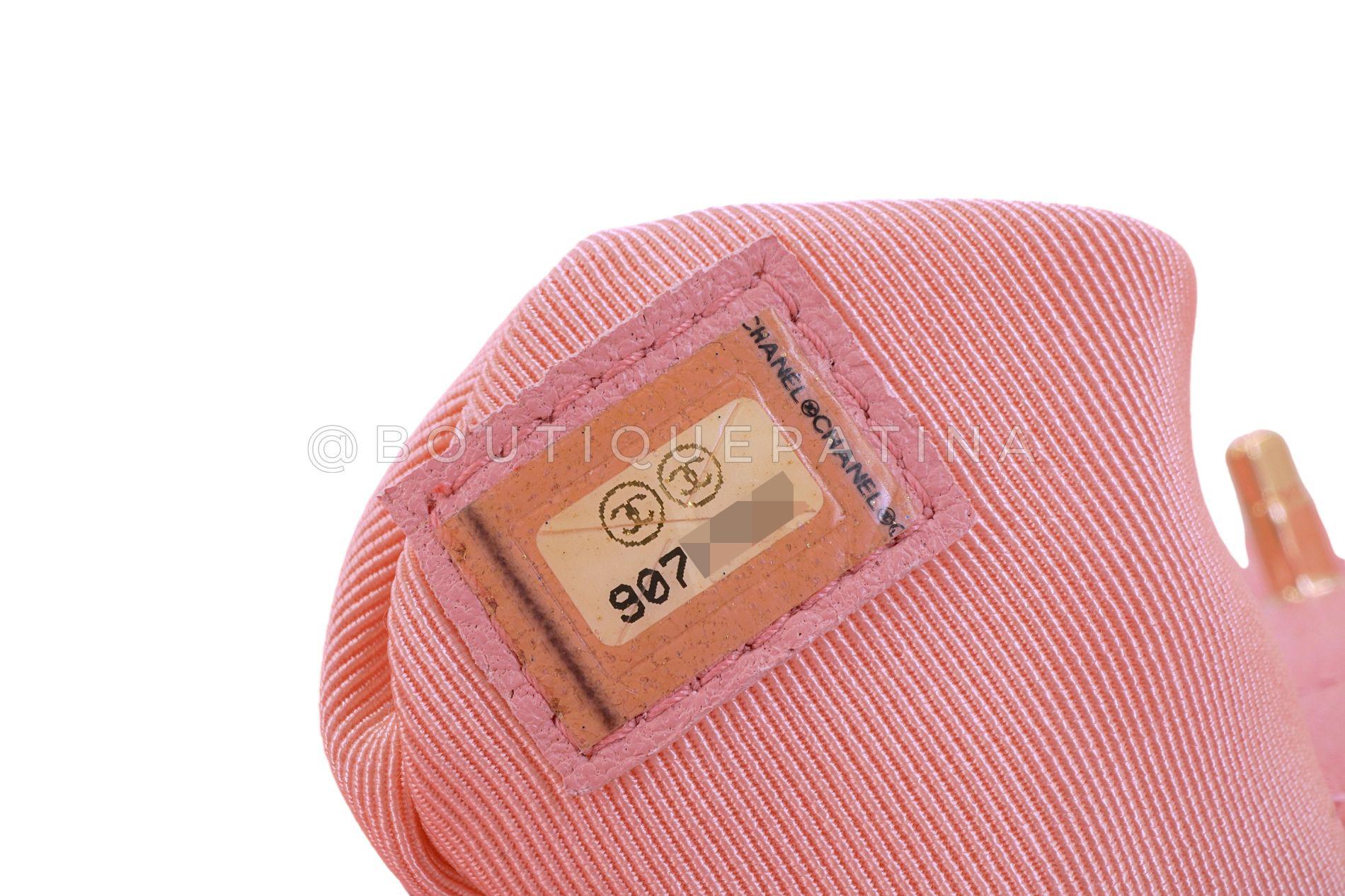 Chanel 2004 Vintage Sakura Pink Caviar Kelly Flap Bag 24k GHW 68948 en vente 8