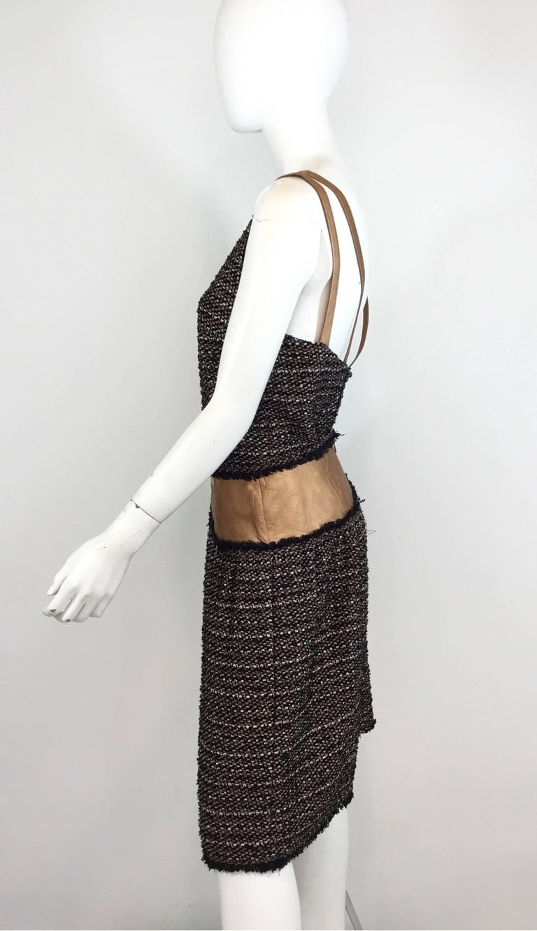 Foxy Couture Carmel Chanel 2005 Fantasy Tweed Suit Jacket and Skirt