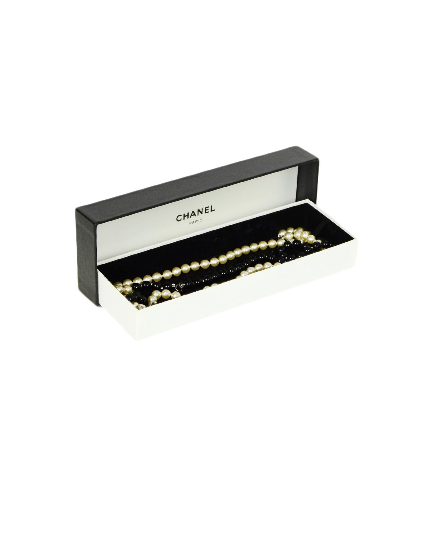 Chanel 2005 Black Bead and Faux Pearl CC Belt/ Necklace 2