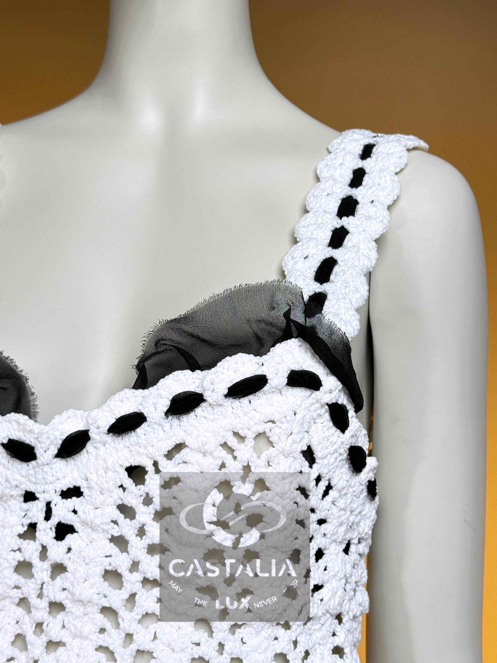 CHANEL 2005 Coleccionistas Crochet Couture Conjunto 40 FR en venta 5