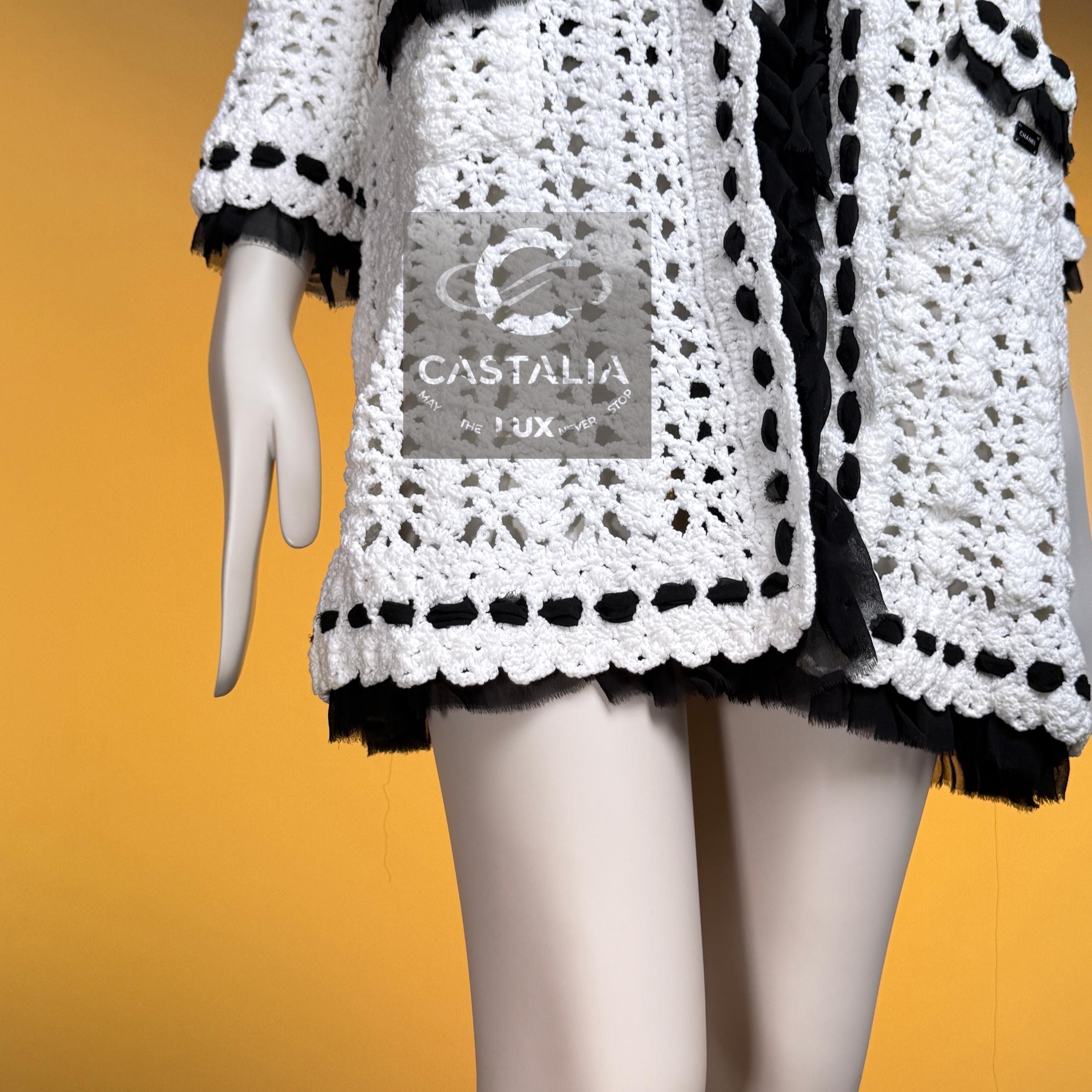 CHANEL 2005 Coleccionistas Crochet Couture Conjunto 40 FR en venta 9