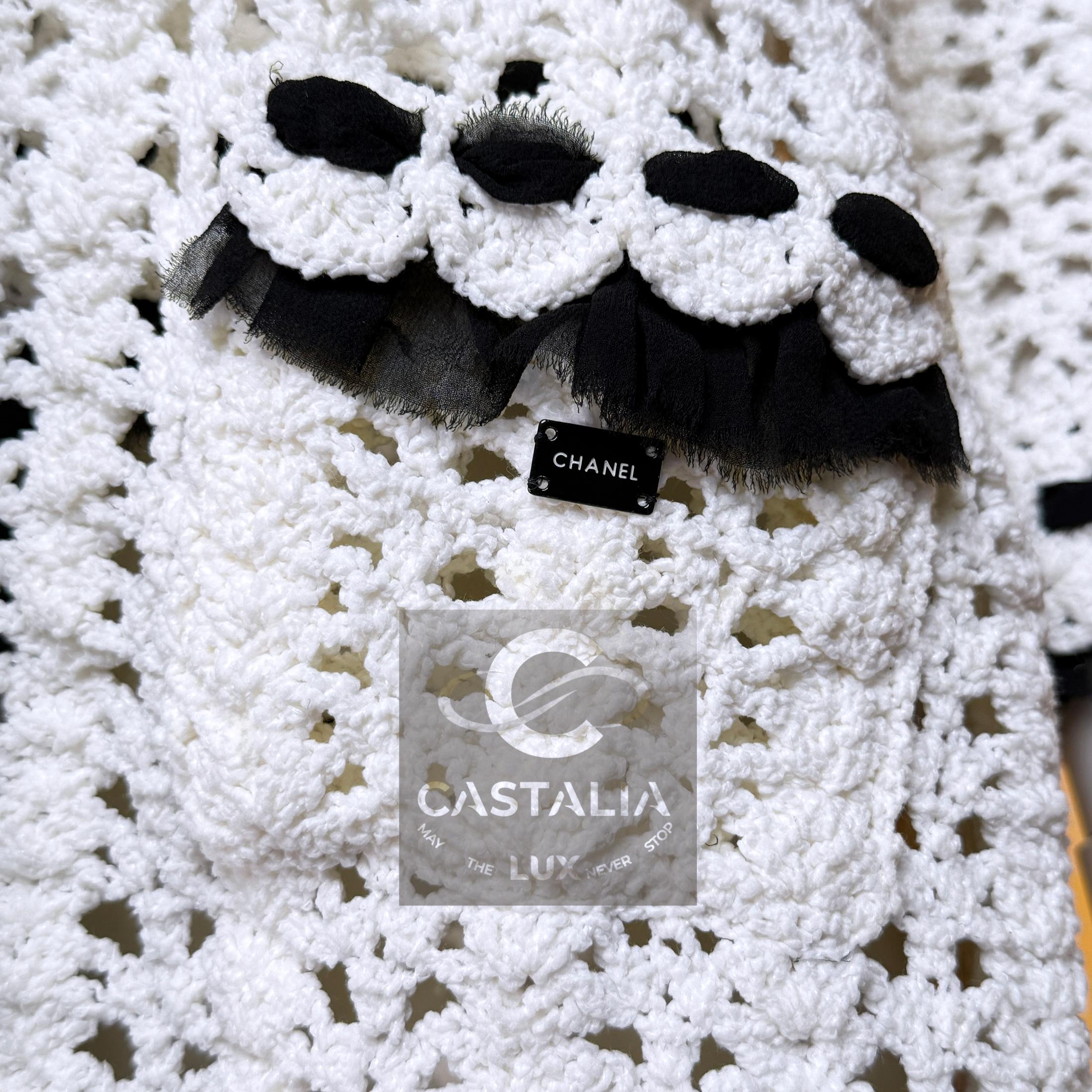 CHANEL 2005 Coleccionistas Crochet Couture Conjunto 40 FR en venta 11