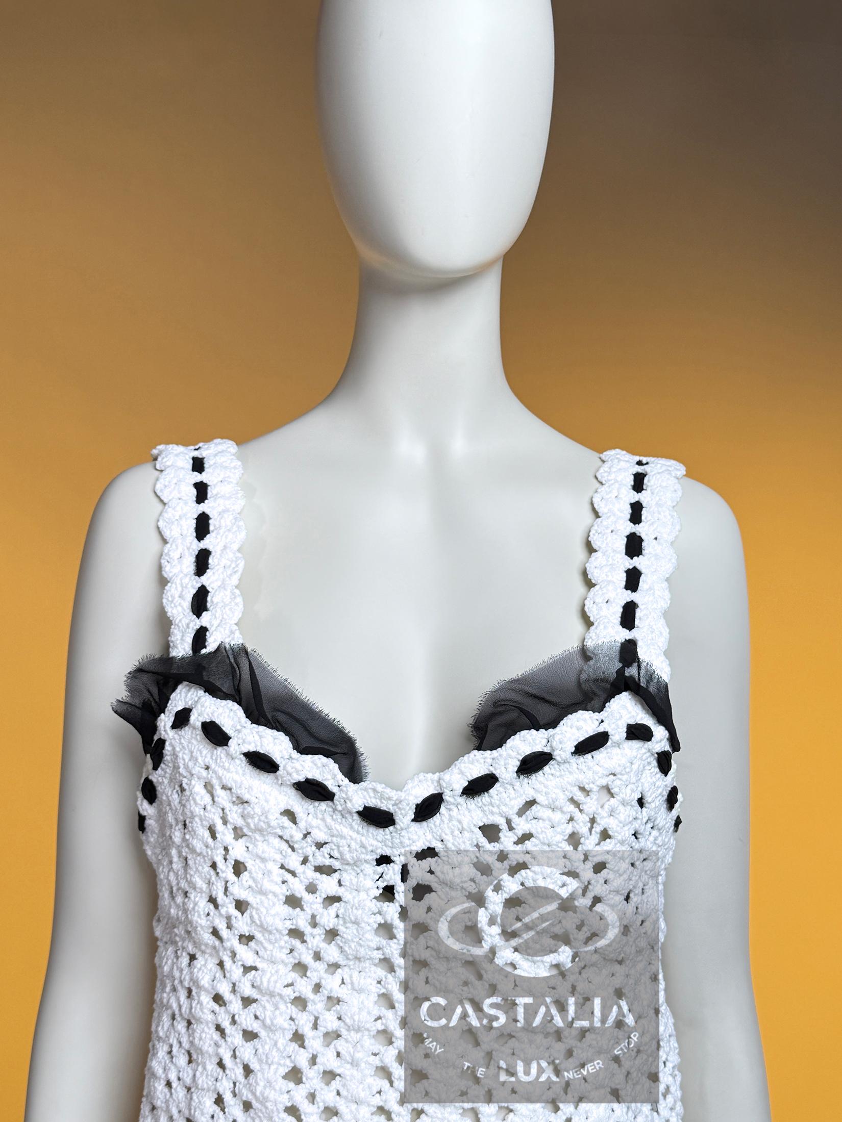 CHANEL 2005 Coleccionistas Crochet Couture Conjunto 40 FR en venta 4