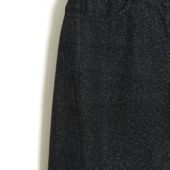 Chanel 2005 Jean FR38 Shiny Black Denim Pants Jeans UK10 US28