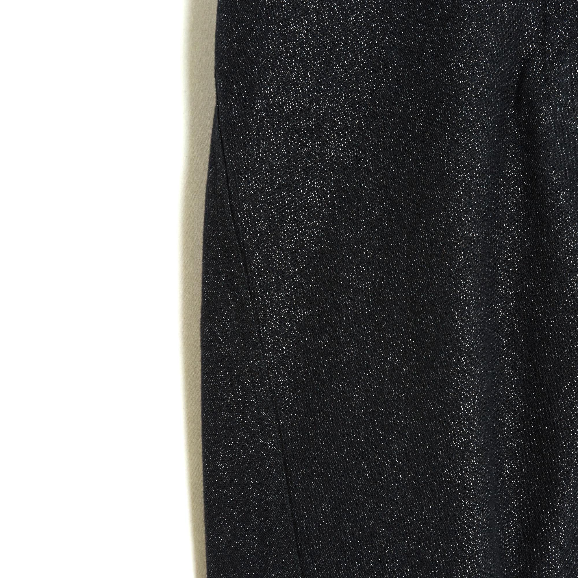 Donna Chanel 2005 Jean Scintillant FR36 Pantaloni in denim nero lucido Jeans UK8 US27 in vendita