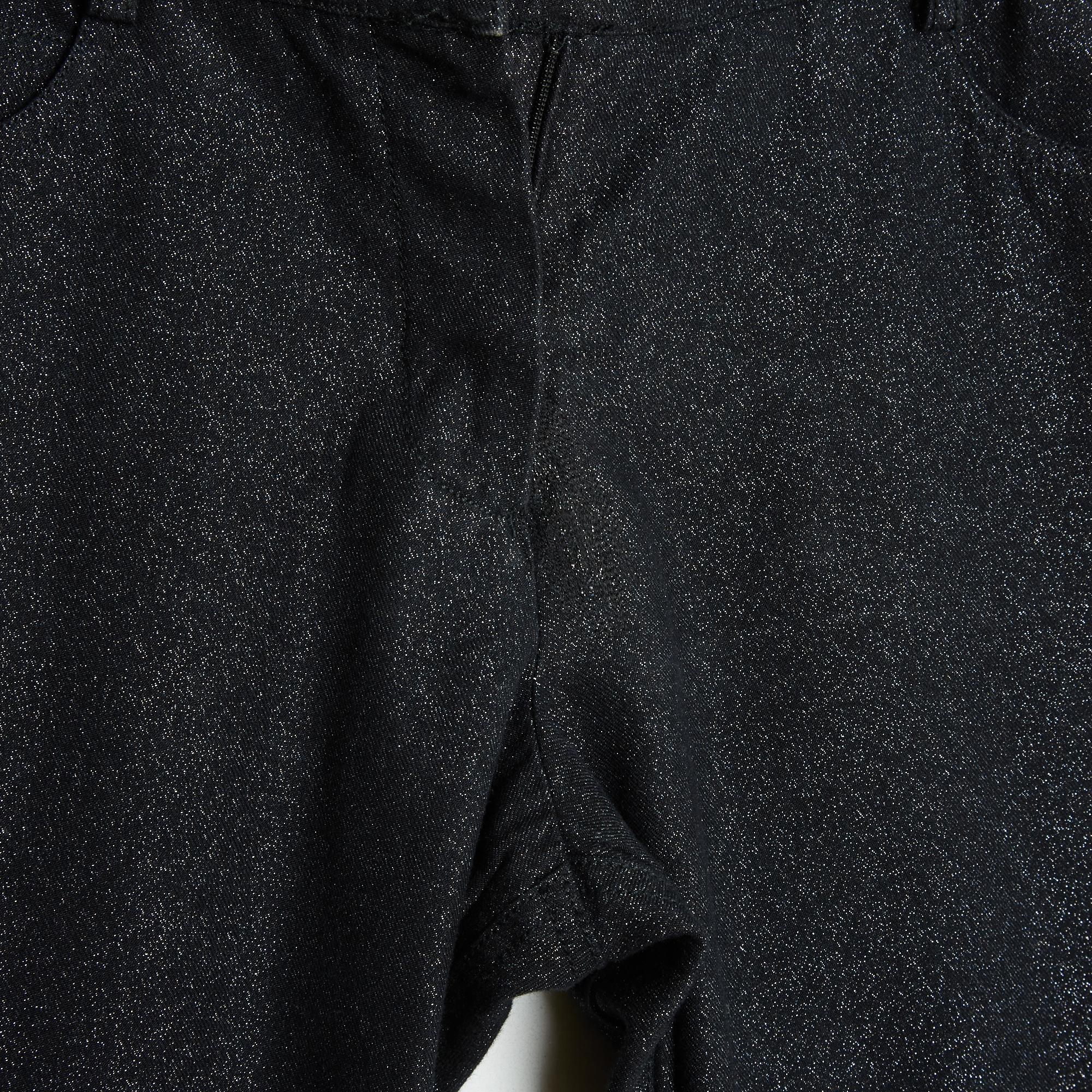 Chanel 2005 Jean Scintillant FR36 Pantaloni in denim nero lucido Jeans UK8 US27 in vendita 3