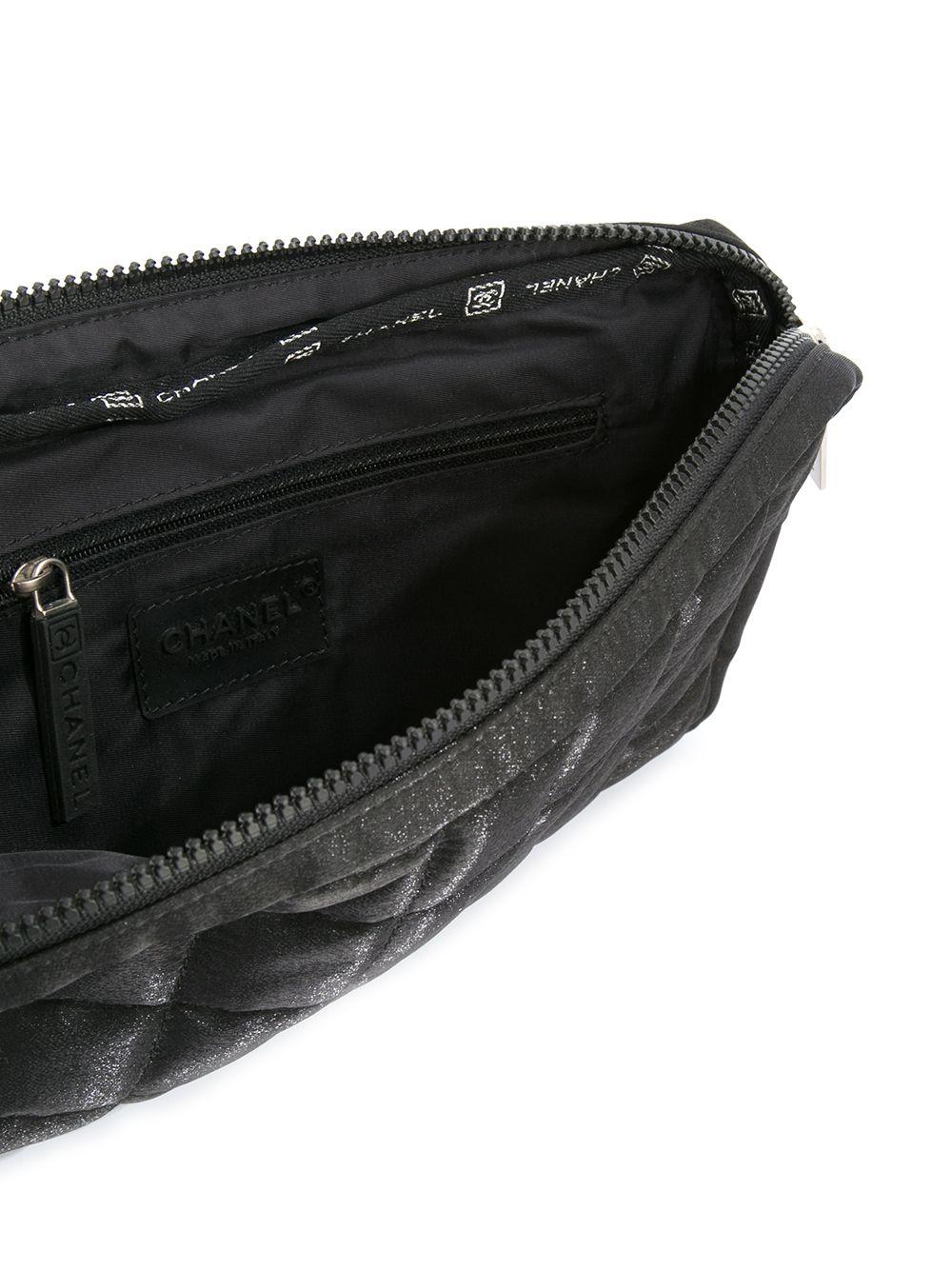 Chanel 2005 Vintage Rare Black Nylon Coco Niege Sport Duma Clasic Flap Backpack For Sale 7