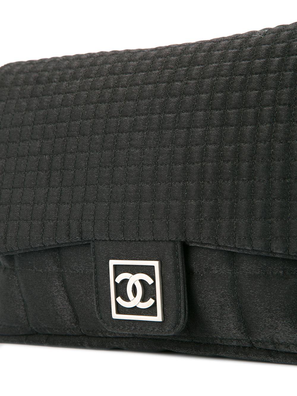 Women's or Men's Chanel 2005 Vintage Rare Black Nylon Coco Niege Sport Duma Clasic Flap Backpack For Sale