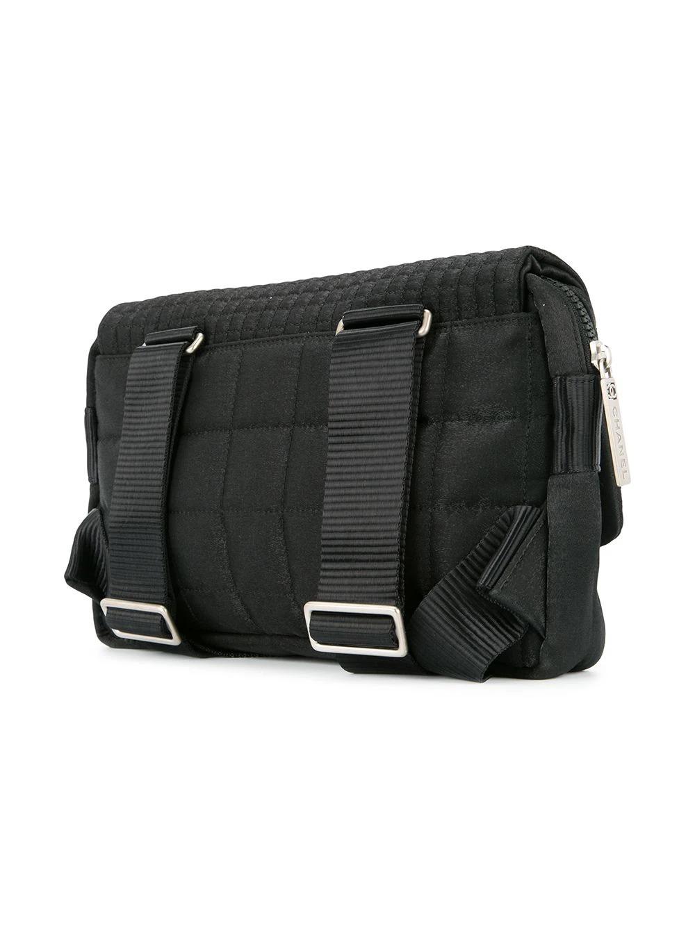 Chanel 2005 Vintage Rare Black Nylon Coco Niege Sport Duma Clasic Flap Backpack For Sale 2