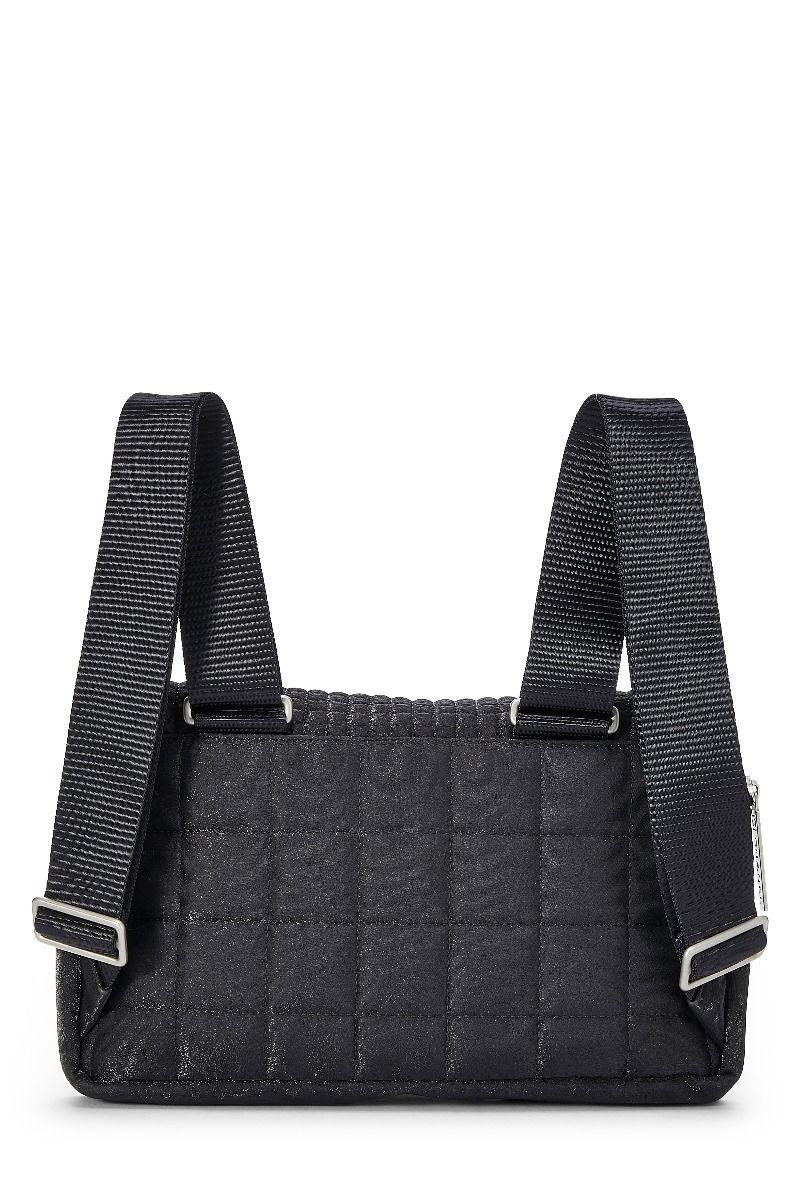 Chanel 2005 Vintage Rare Black Nylon Coco Niege Sport Duma Clasic Flap Backpack For Sale 3