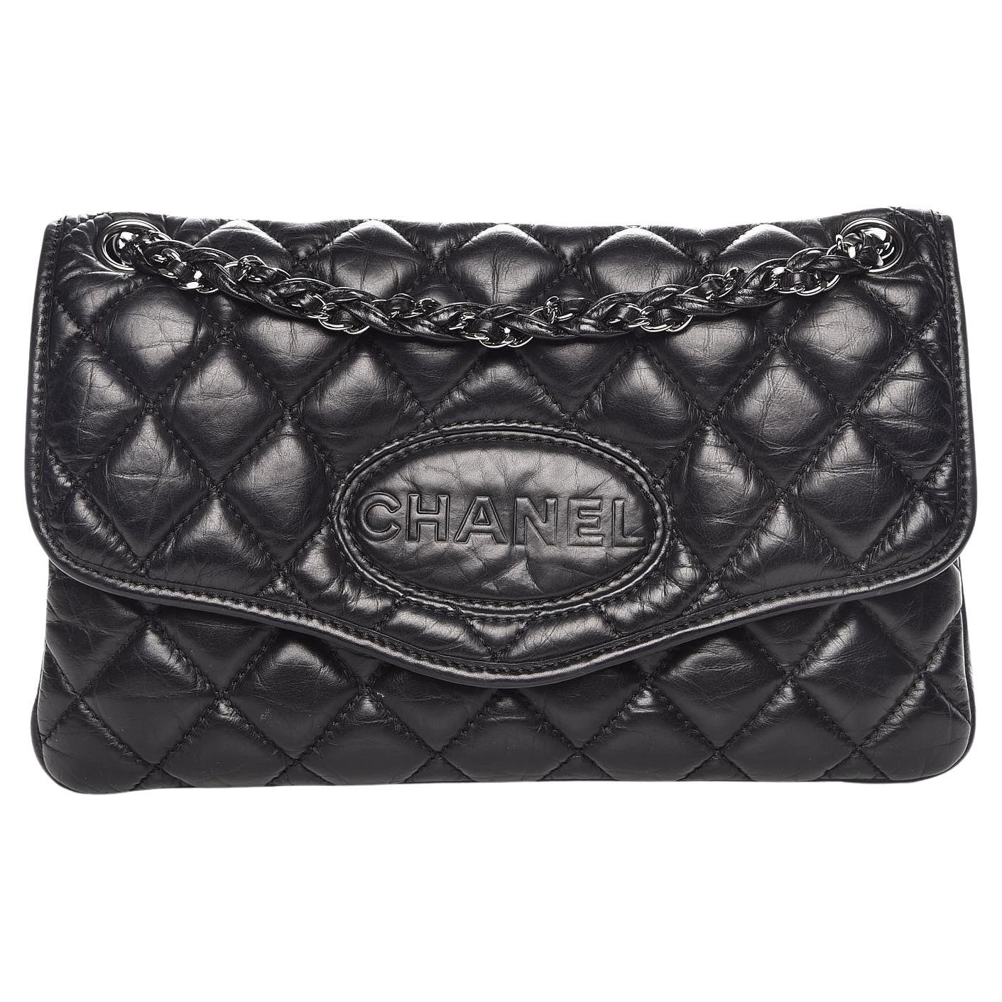 Chanel 2005 Vintage Soft Distressed Leather Diamond Quilted Classic Flap Bag en vente