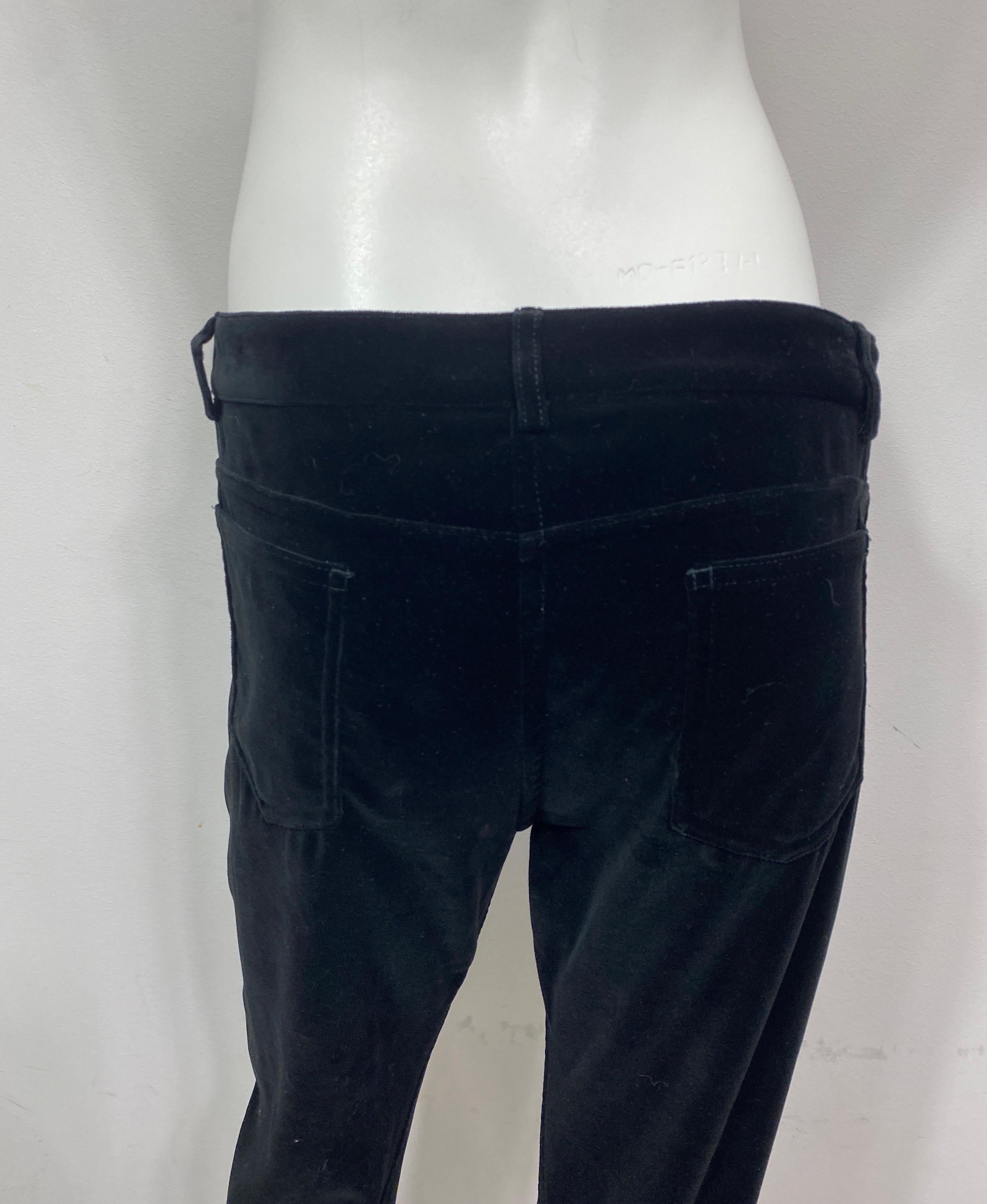 Chanel 2005A Black Velvet Slim Jean Cut Pant-Size 40 NWT For Sale 6
