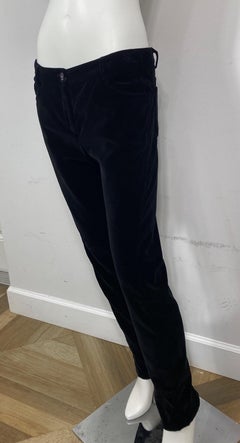 Chanel 2005A Schwarzer Samt Slim Jean Cut Pant-Größe 40 NWT