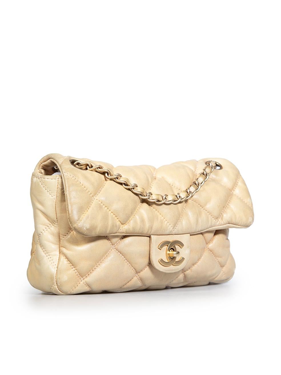 CONDITION is Good. General wear to shoulder bag is evident. Overall bag material is discoloured and has general creasing to the leather. Corners and edges around the base and the flap have a considerable amount of discolouration and abrasions.
