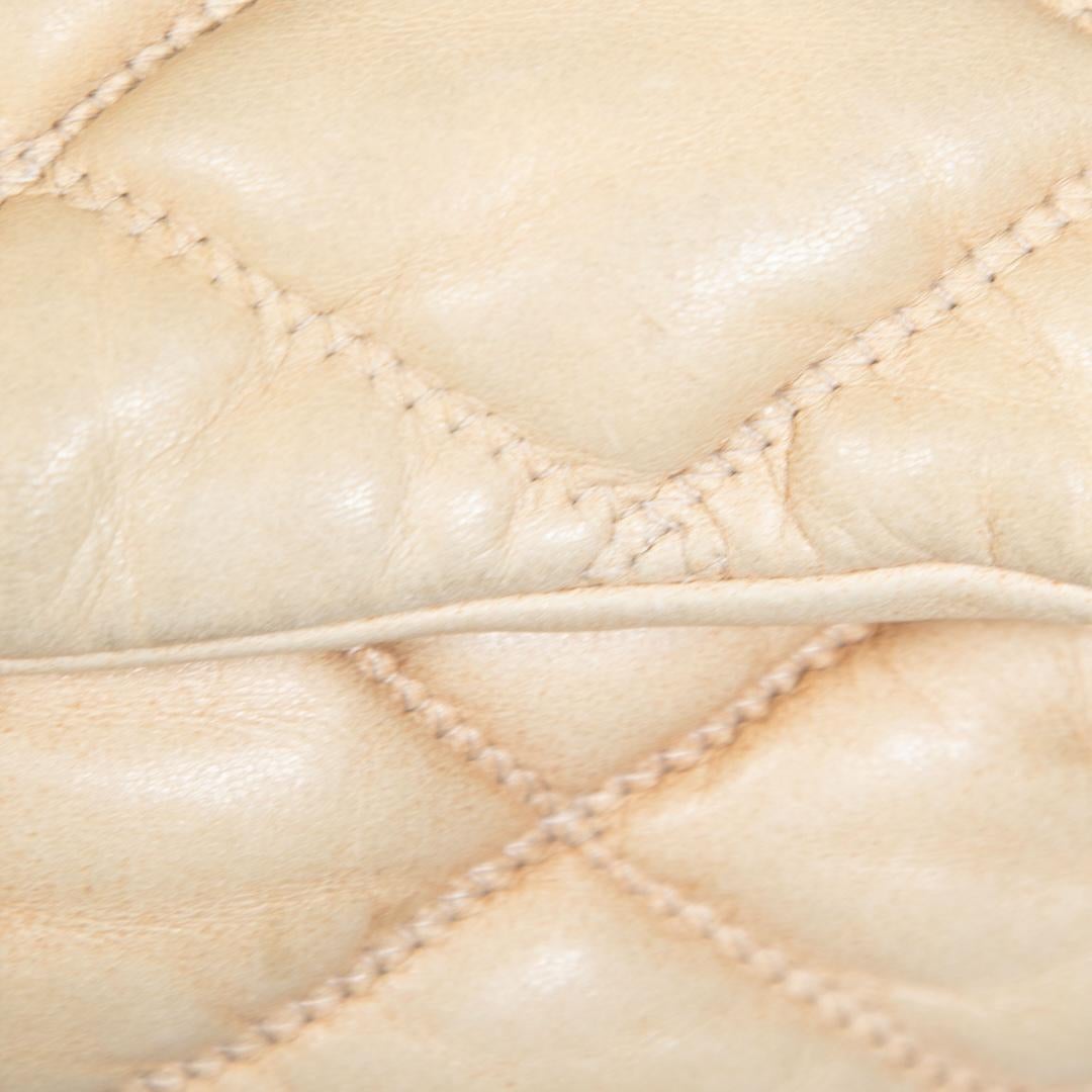 Chanel 2006-08 Beige Lambskin Bubble Quilt Flap Bag 1