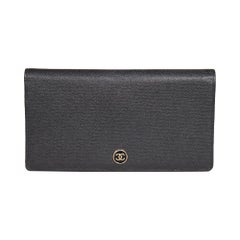 Chanel 2006-2008 Black Leather CC Wallet