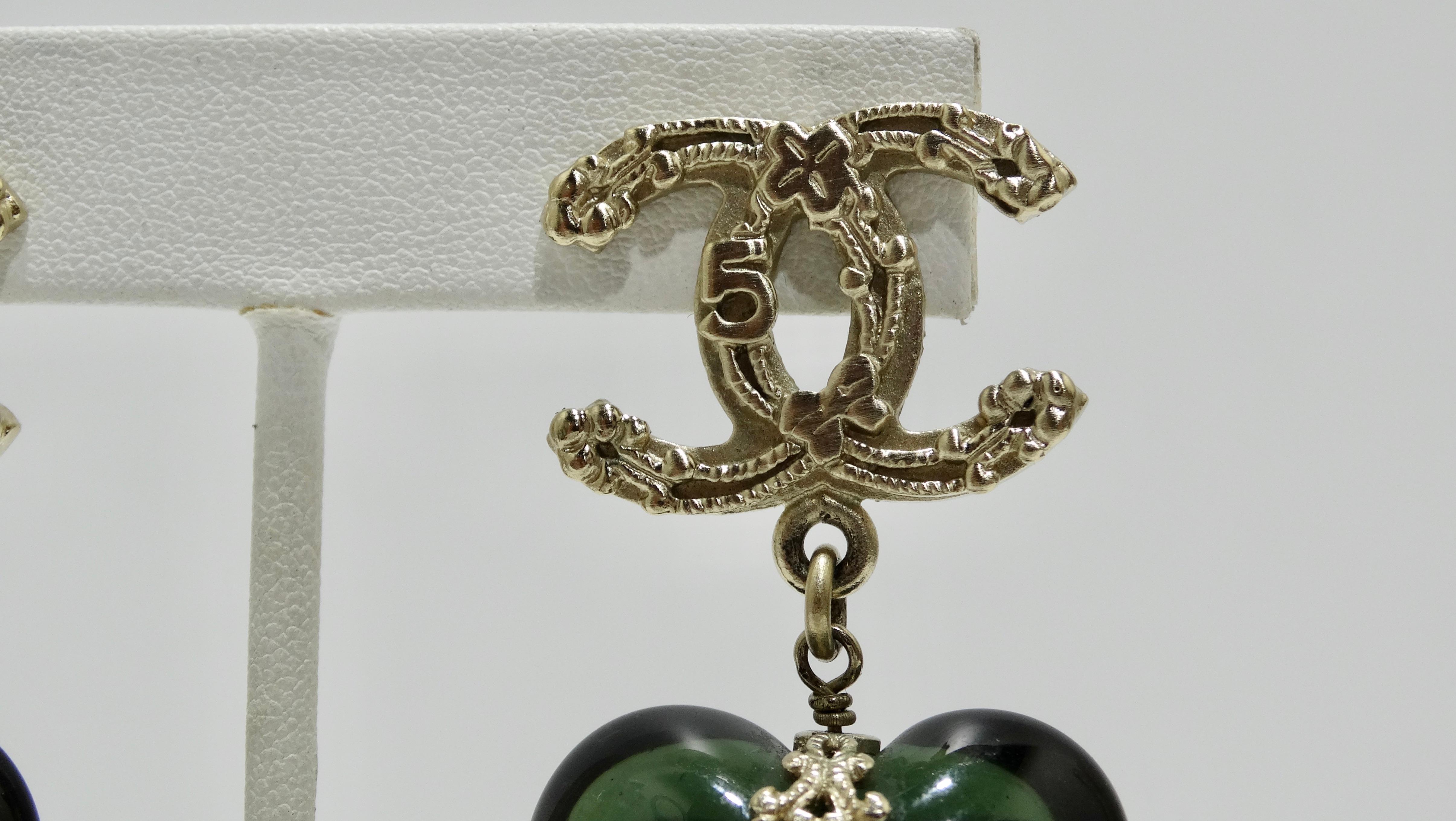 Women's or Men's Chanel 2006 CC Gripox Heart Earrings 