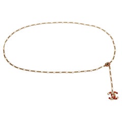 Chanel 2006 Ceinture Sautoir T80 ou M Emaille Kristall CC Kette Halskette Gürtel US29